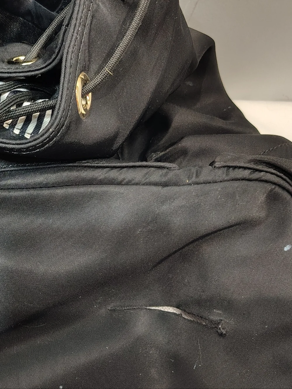 Vintage Kate Spade Black Nylon Backpack Large Travel Bag Gold Hardware Read